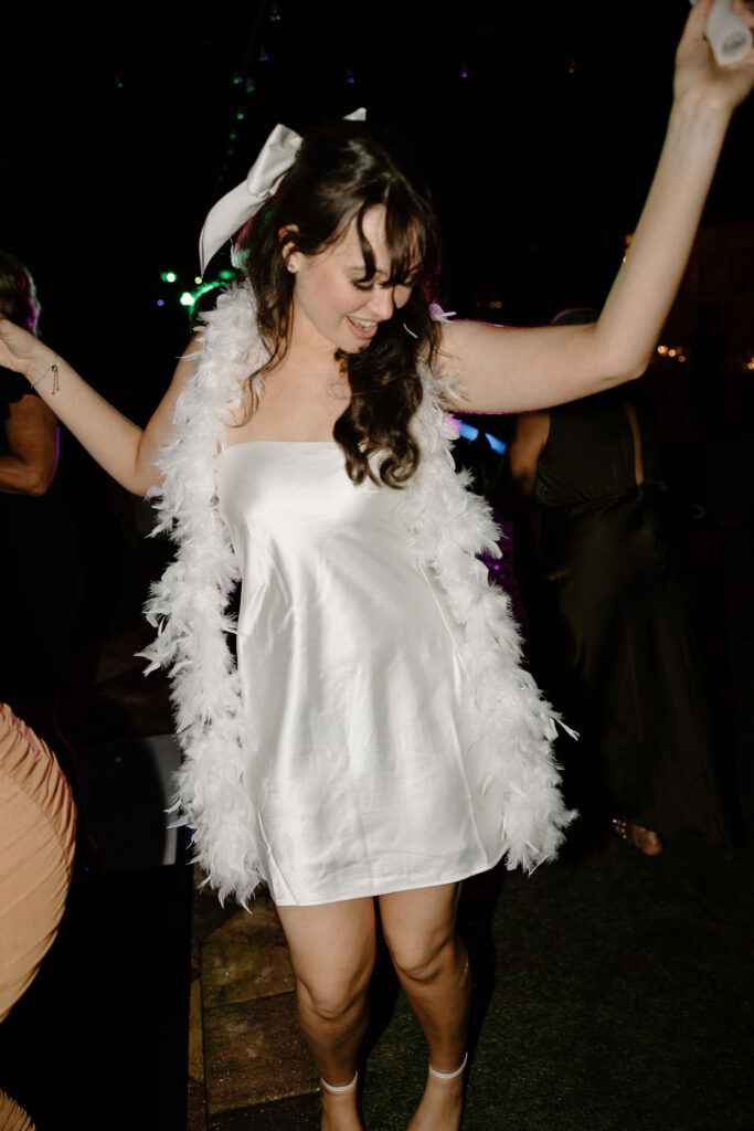 bride dancing at wedding recpetion