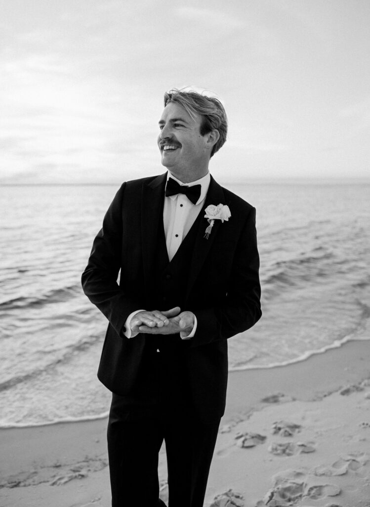 groom portraits on the beach florida wedding photographer