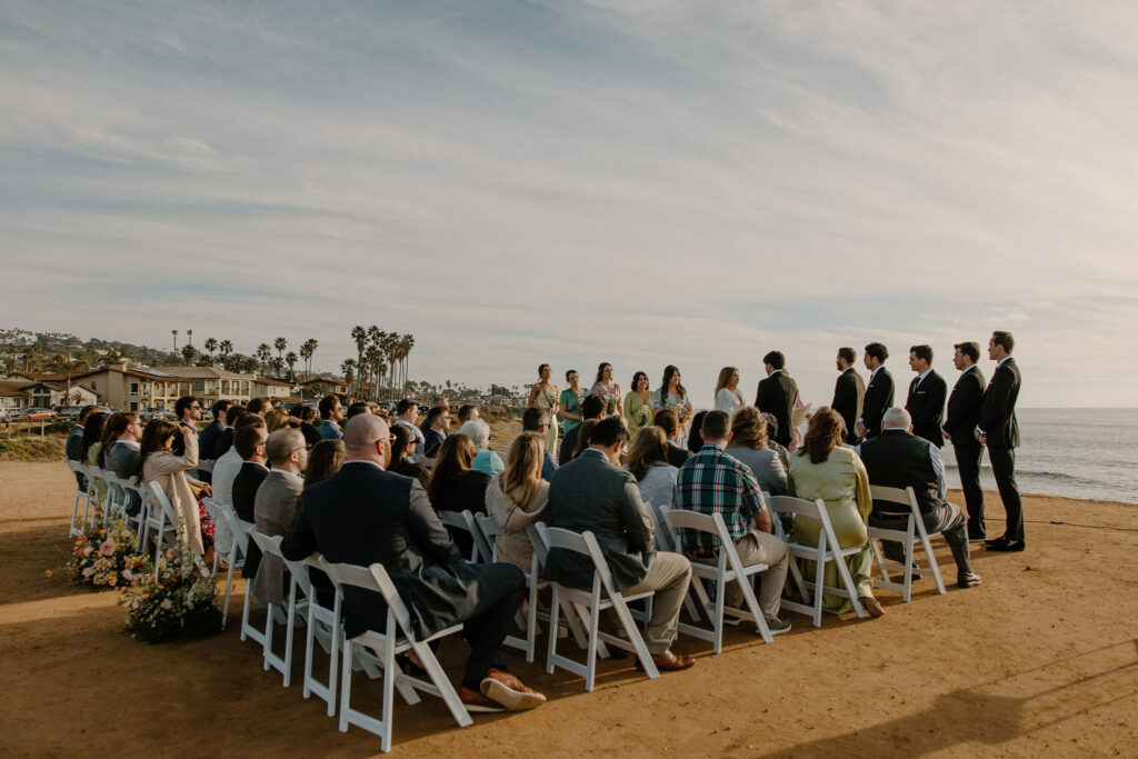 sunset cliffs wedding ceremony documentary style wedding photography