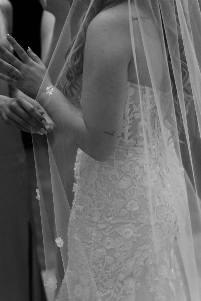 black and white wedding detail photos getting ready wedding photos